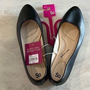 NWT SO Ballet Flats with memory foam - size 8.5